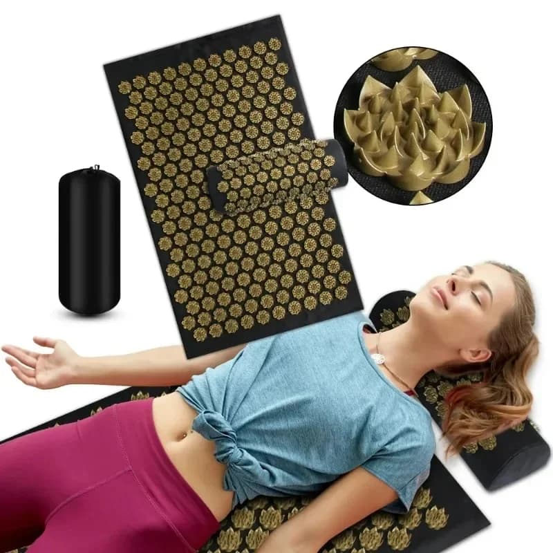 Eco Lotus Spike Mat Acupunctuur Massage Kussen Kuznetsov's Applicator voor Nek Voet Terug Yoga Acupressuur Massage Mat