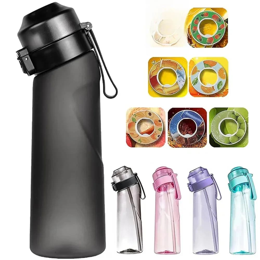 Gearomatiseerde Waterfles 650Ml Sport Alr Up Drinkfles 7 Fruitgeur Pods Waterbeker Voor Outdoor Camping Fitness Mode
