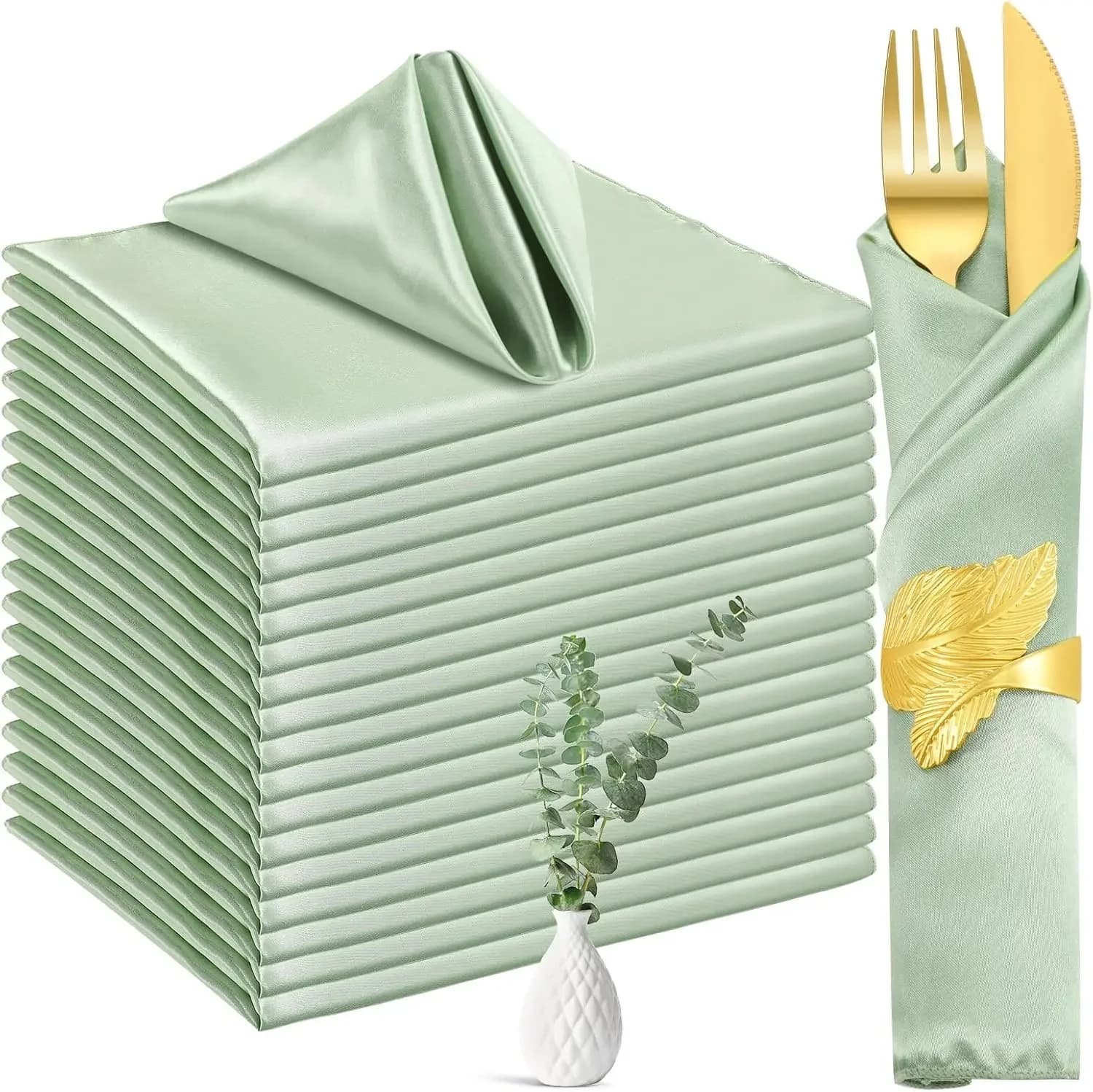 100 stuks zijdeachtige satijnen stoffen servetten 30x30cm satijnen servetten wasbare servet gladde stof dinerservetten voor bruiloften feest