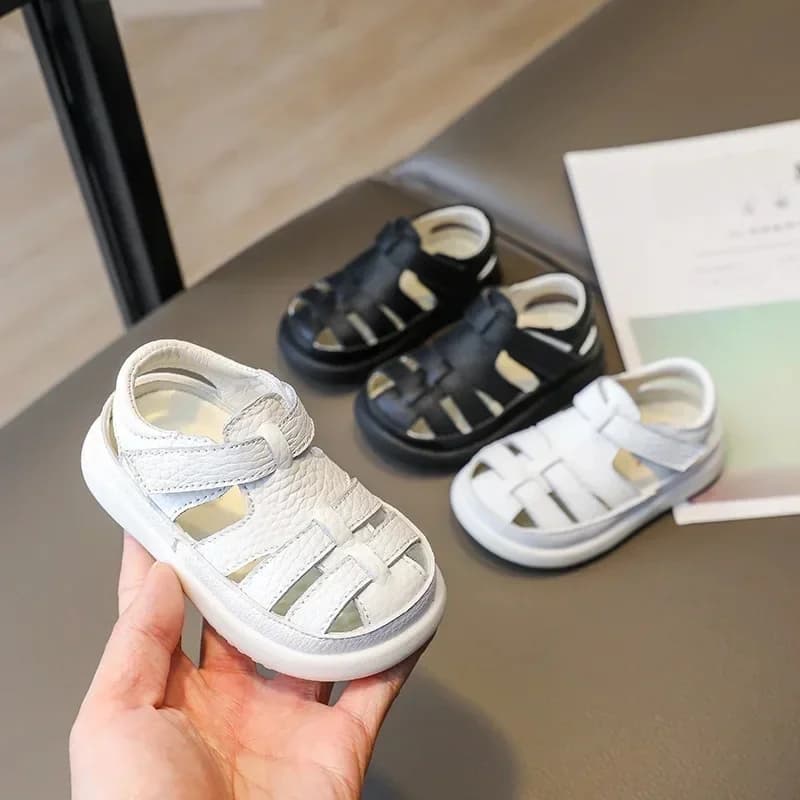 Baby Jongens Sandalen Meisjes Casual Schoenen Zomer Baby Peuter Schoenen Antislip Echt Leer Sport Strand Sandalen voor Kinderen