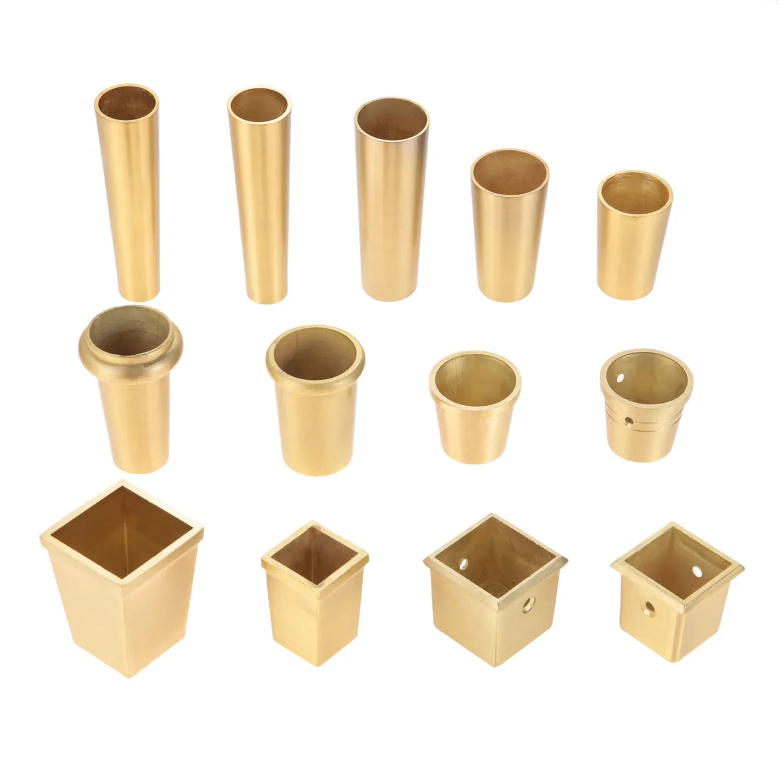 4-delige meubelbeenafdekking voet massief koperen punt geborsteld messing tafel stoel cilinder/kegeldop bescherm veiligheid bodem veilig pad decor