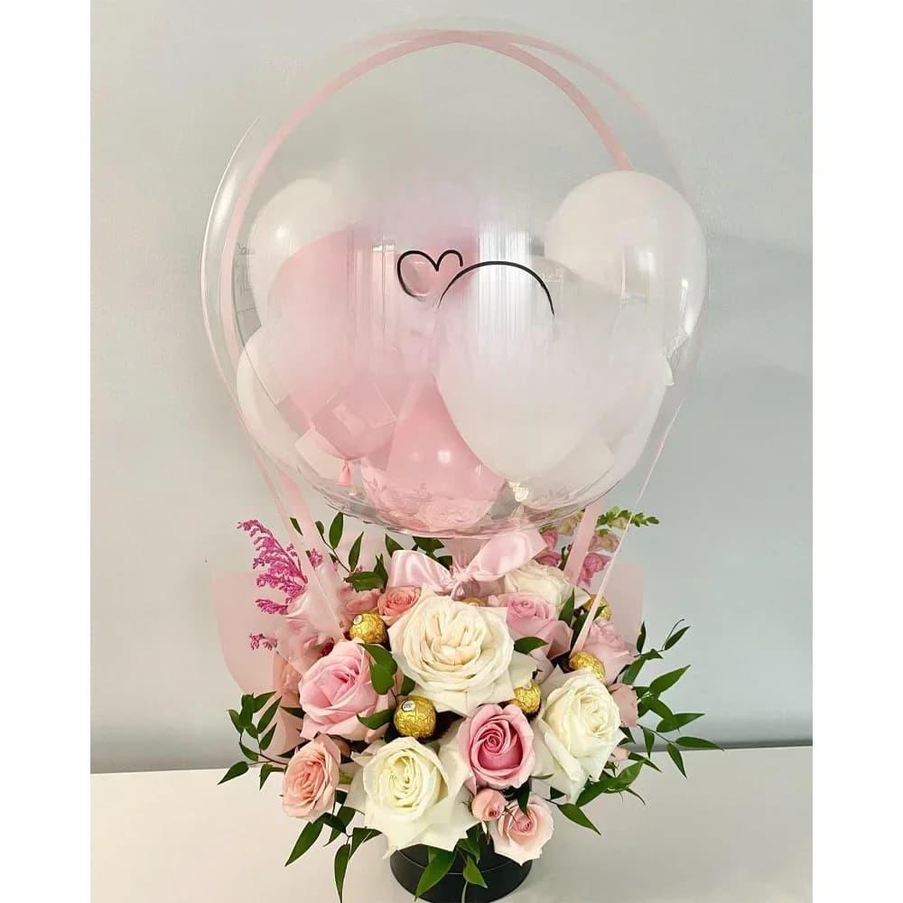 Verjaardagscadeau Heteluchtballon Boeket Bloembak Felicitatie Happy Pack Feestdecoratie Decor Aangepaste print Pakket Bruiloft