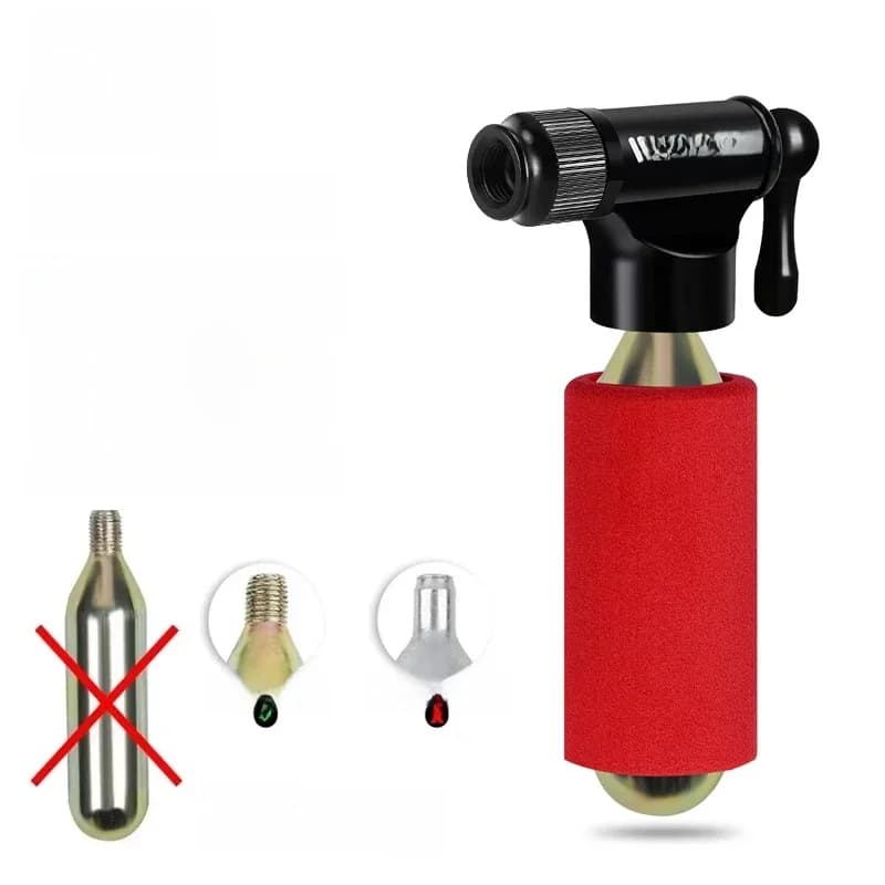 WEST BIKING Mini Fiets CO2 Pomp Draagbare Bandenpomp Voor Schrader Presta Adapter MTB Racefiets Aluminium Automatische Pomp