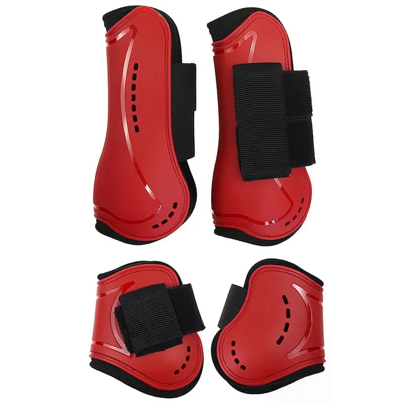 Paardenbeen Beschermende Laarzen Verstelbare Pu Neopreen Paard Spalk Laarzen Been Bescherming Ondersteuning Voor Training Racing Rijden Springen