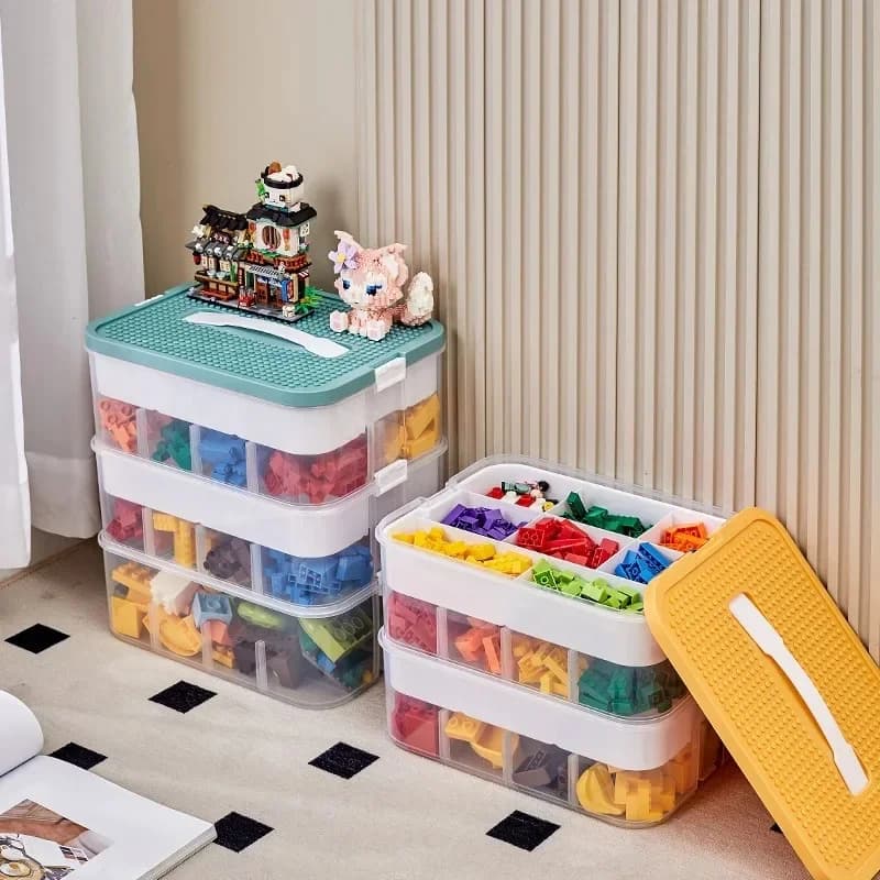 Plastic opbergdoos voor Lego kinderen puzzel bouwsteen container classificatie onderdeel sorteerdoos kinderkamer speelgoed organisator