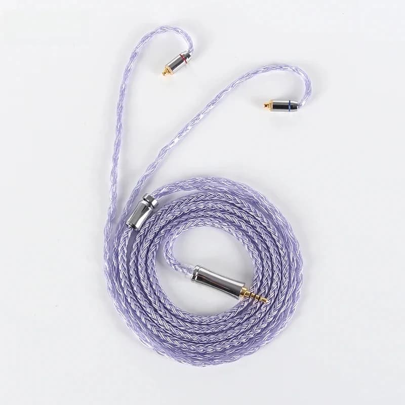 Xinhs Oortelefoon Kabel Blauw Grafeen 8 Strengen Single Crystal Koper Verzilverd Hoofdtelefoon Upgrade Kabel Voor SE846 Zsn Ue ES10