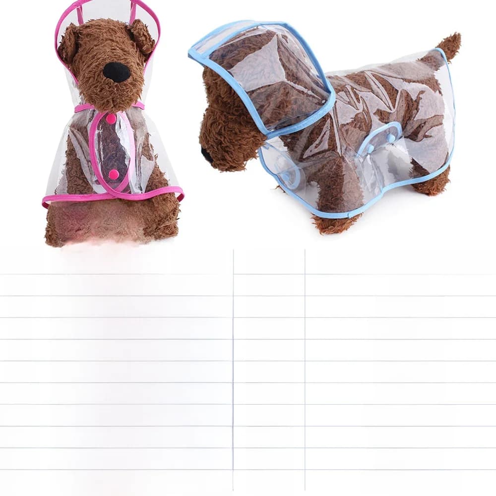 Dierbenodigdheden Hondenregenjas Waterdicht Nieuwe transparante plastic mode-poncho Gepersonaliseerde kleurrandkostuums voor grote honden
