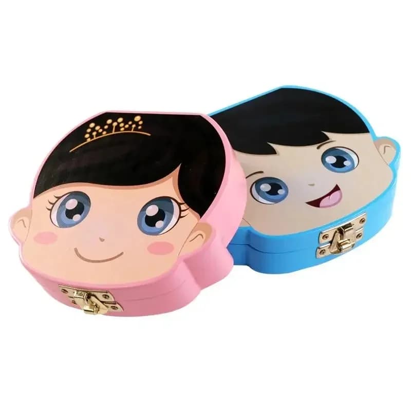 Houten Baby Tandendoos Engels/Spaans/Chinees/Nederlands Melktanden Navelstreng Organizer Jongens Meisjes Souvenir Case geschenken