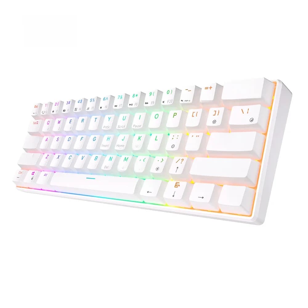 RK Royal Kludge RK61 2.4G Draadloos Bluetooth Mechanisch Toetsenbord Tri-mode 61 Toetsen RGB Backlit Mini Hot-swappable Gamer Toetsenbord