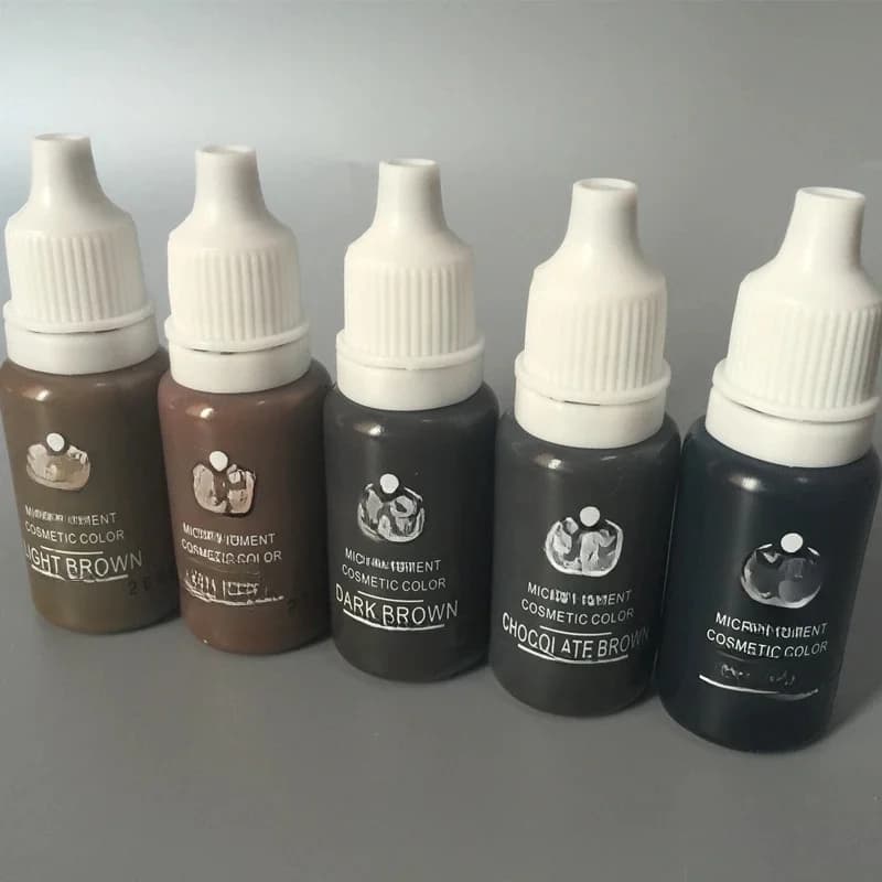 5-kleuren tattoo-inktset permanente make-up wenkbrauwinkt lippen ooglijn tattoo kleur microblading pigment voor lichaamsschoonheid tattoo art
