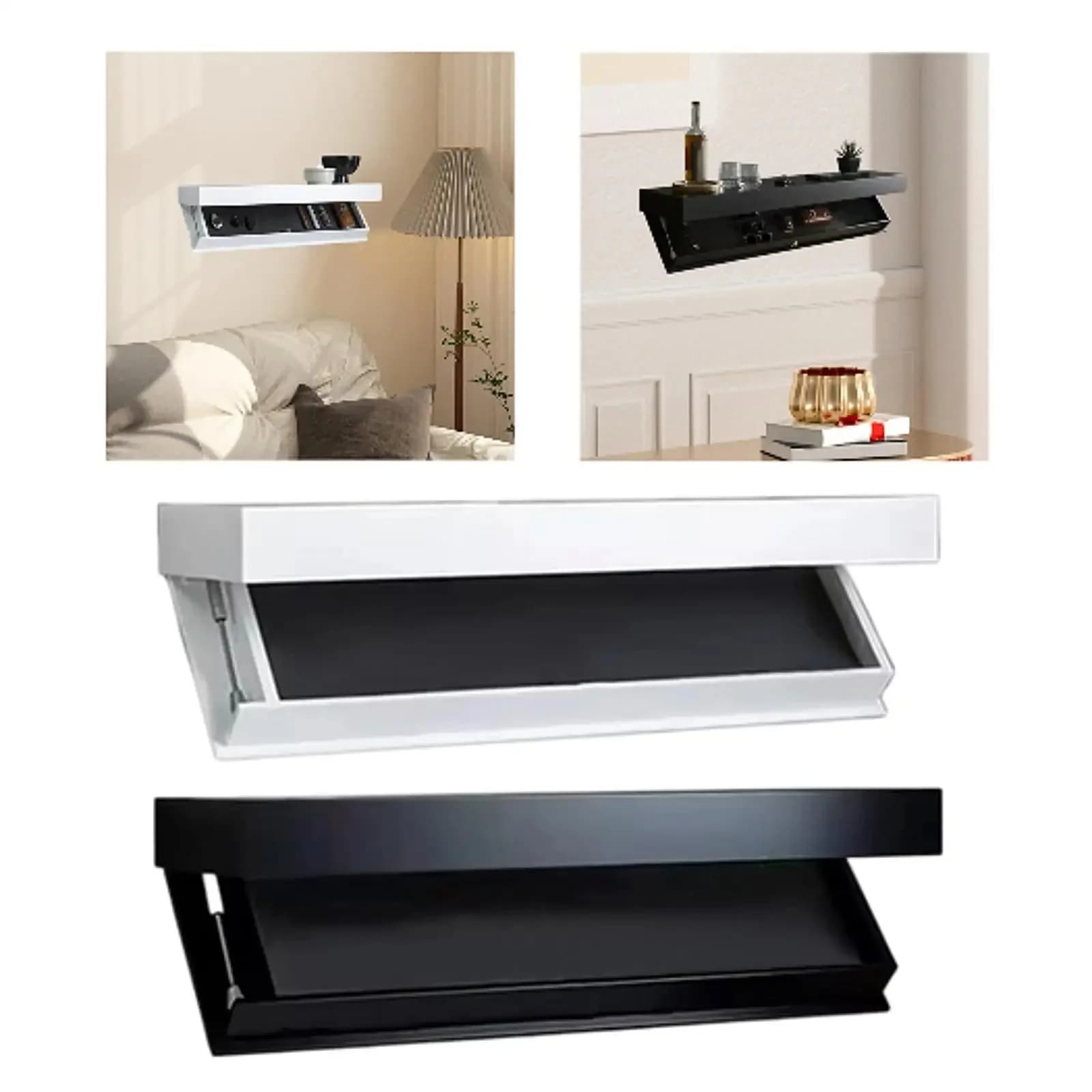Zwevende plank met verborgen compartiment Wandmontage Lade voor woonkamer Houten verborgen plank Wandgemonteerd kastrek