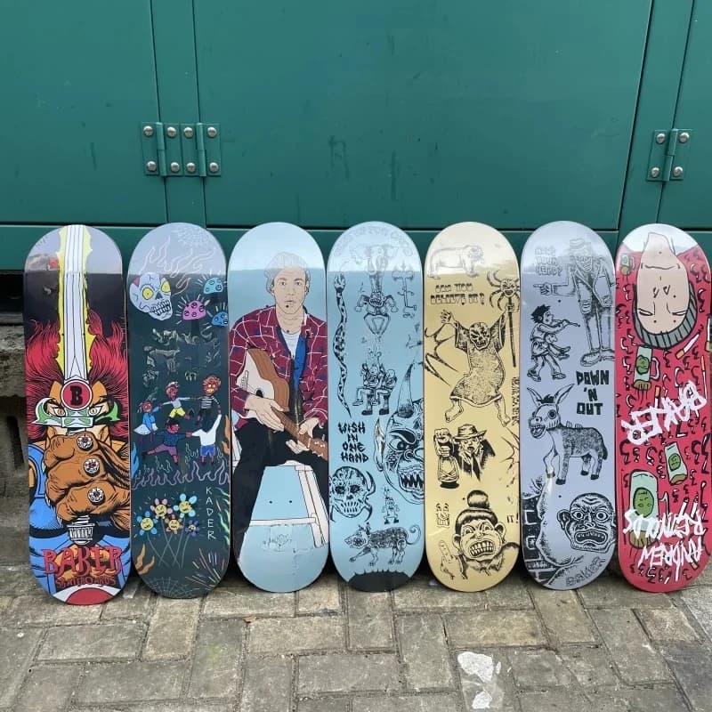Bakker Skateboard Decks Tafel 100% Canada Noord-Amerika Esdoorn 7 Laags Koud Persen Decks Dubbele Rocker 7.75 8.0 8.25 8.5 Inch Si