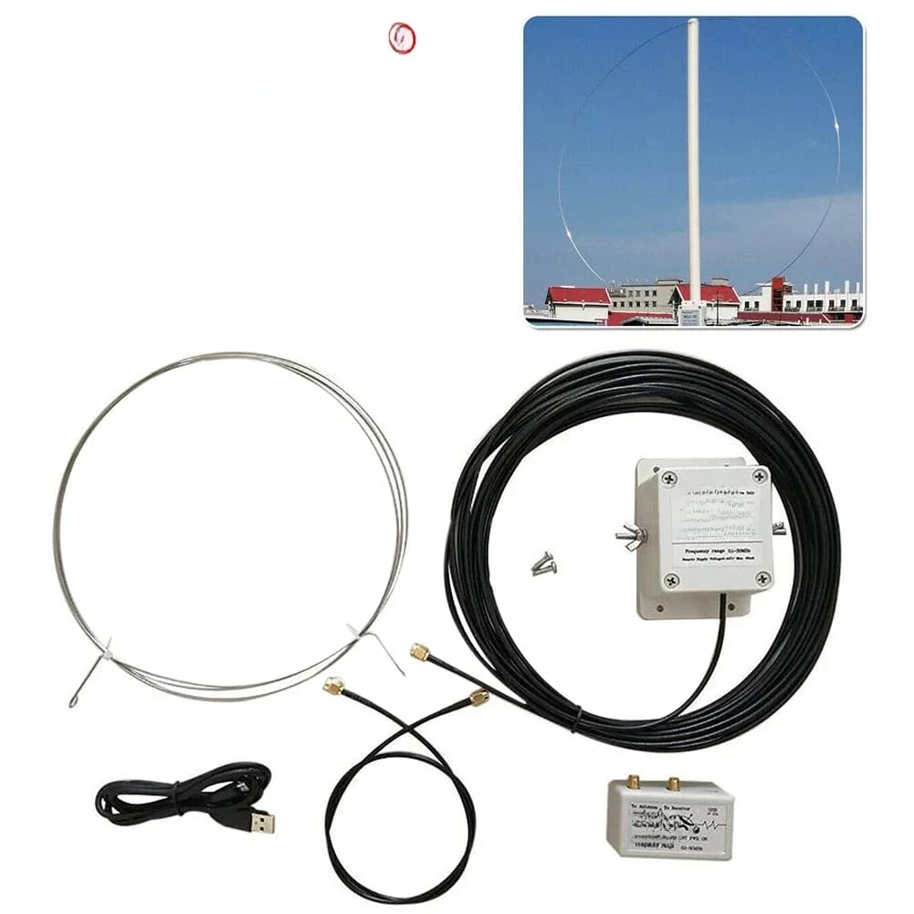 MLA-30+ plus 0,5-30MHz Ring Actieve Ontvangstantenne Geluidsarm Medium Korte Golf SDR Loop Antenne Korte Golf Radio Antenne MLA30