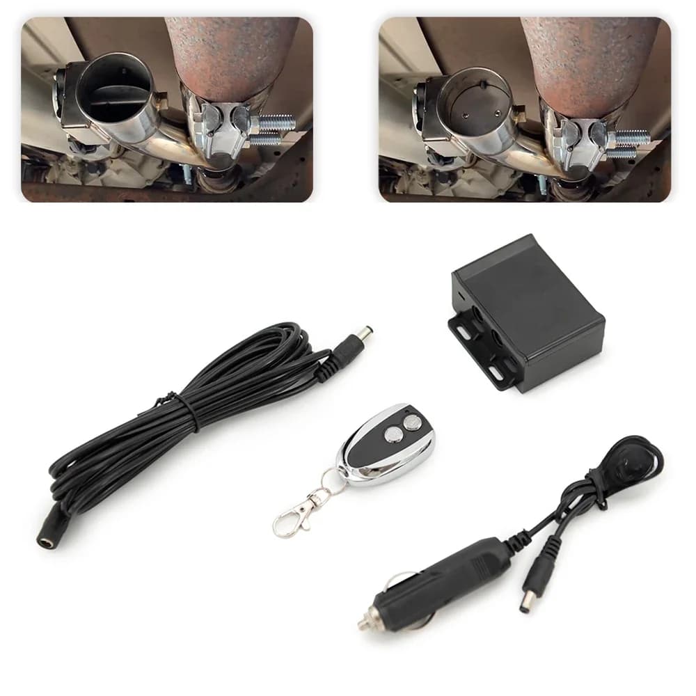 12V elektronische afstandsbediening schakelaar + schakelkast voor elektrische uitlaat uitgesneden kit auto gemodificeerde accessoires