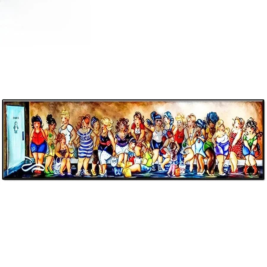 dikke dames worden samen Diamond Painting 5D Volledige Vierkante Ronde cartoon Vrouwen Foto Diamond Crystal Cross Stitch Mozaïek Wall Art