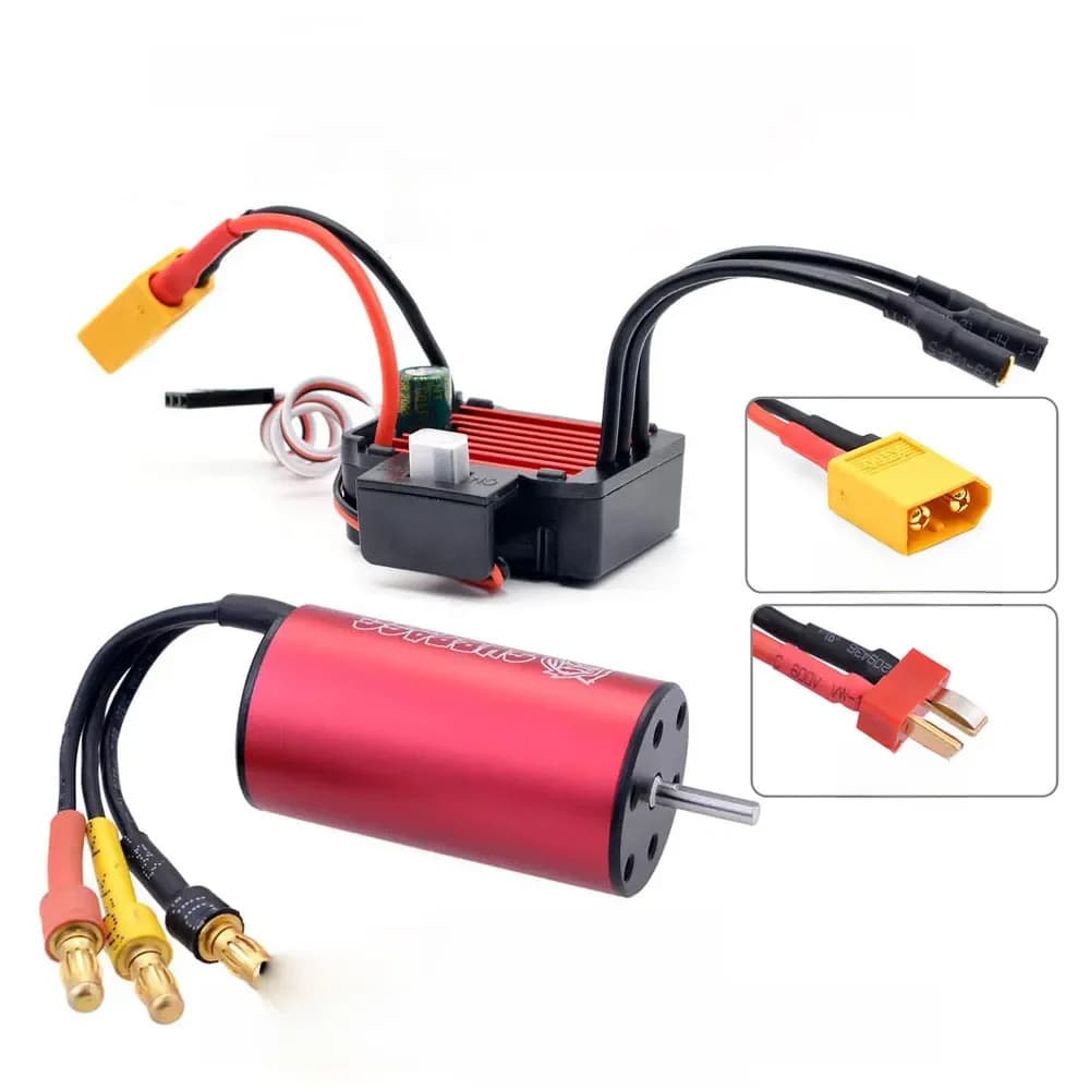 OVERTREFFEN HOBBY KK 2430 2435 2440 2445 Borstelloze Motor 25A 35A ESC voor Traxxas HSP Wltoys 1/16 1/18 RC Truck Monster Auto Boot Aas