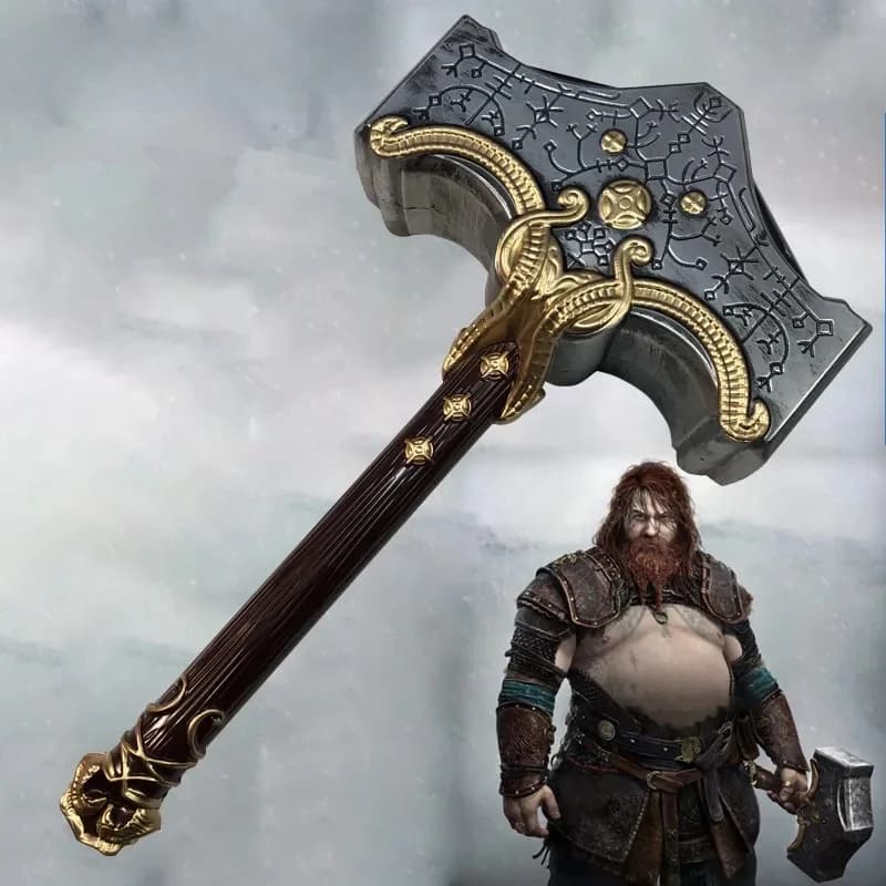 1:1 Cosplay God Van Oorlog Wapen Thor Hamer Chaos Blade Flame Tomahawk Thunder Hammer Prop Rollenspel Ghost Beast Hamer pu Weap