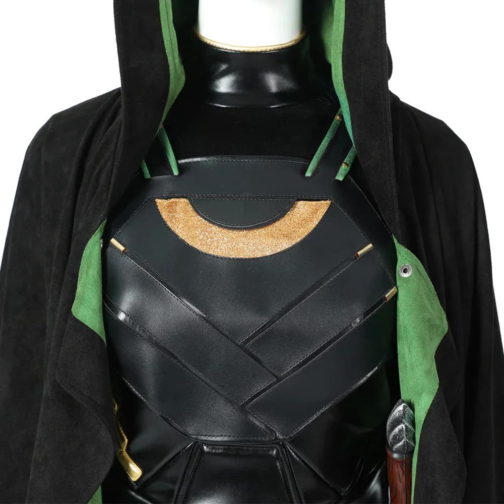 Nieuwste Lady Loki Sylvie Cosplay Armor Outfit Adult Halloween De Variant Kostuum Battle Vest Zwarte Cape