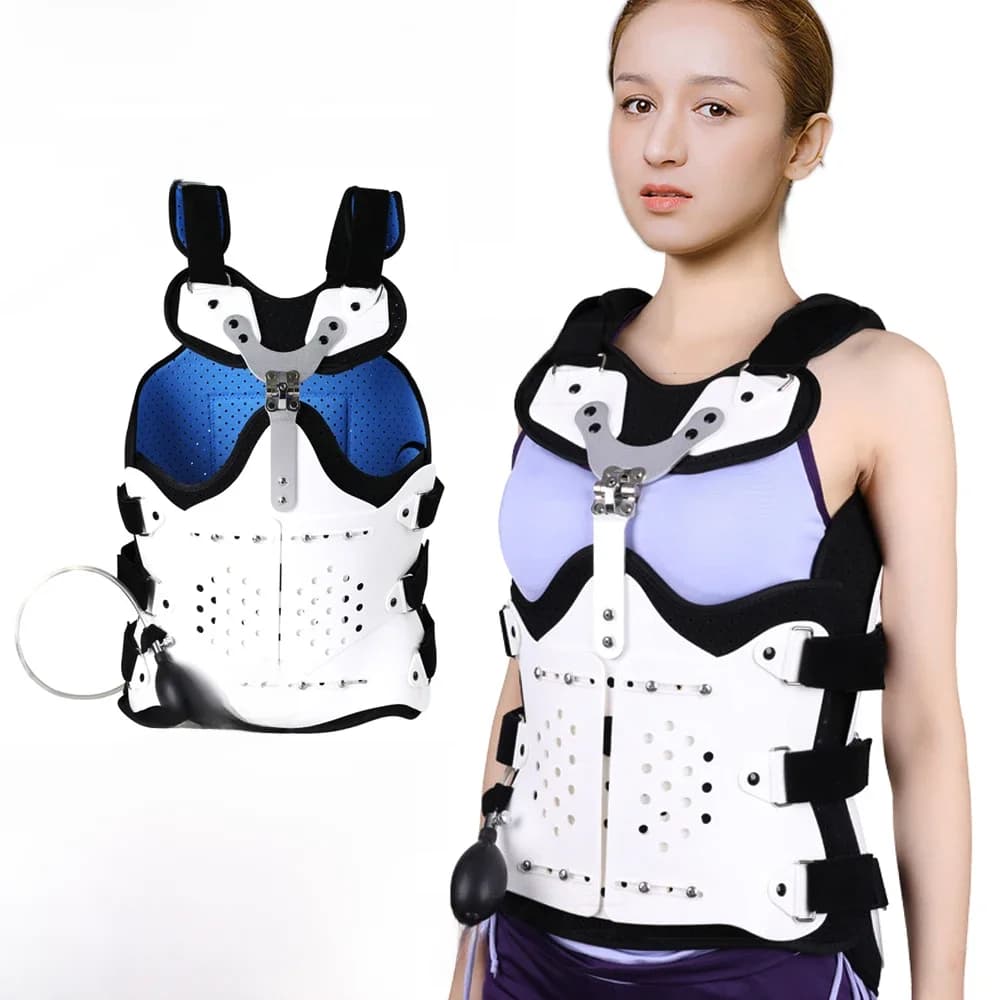 Tike Tlso Opblaasbare Thoracolumbar Vaste Spinal Verstelbare Back Brace Voor Kyfose Milde Scoliose Post Chirurgie Ondersteuning Bochel