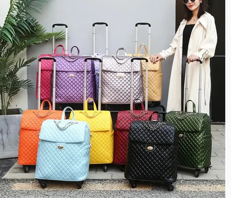 2020 Nieuwe Reizen Rollende Tas Voor Vrouwen Pu Bagage Tas Vrouwen Wielen Bagage Tas Cabine Trolley Tas Op Wielen Trolley koffer