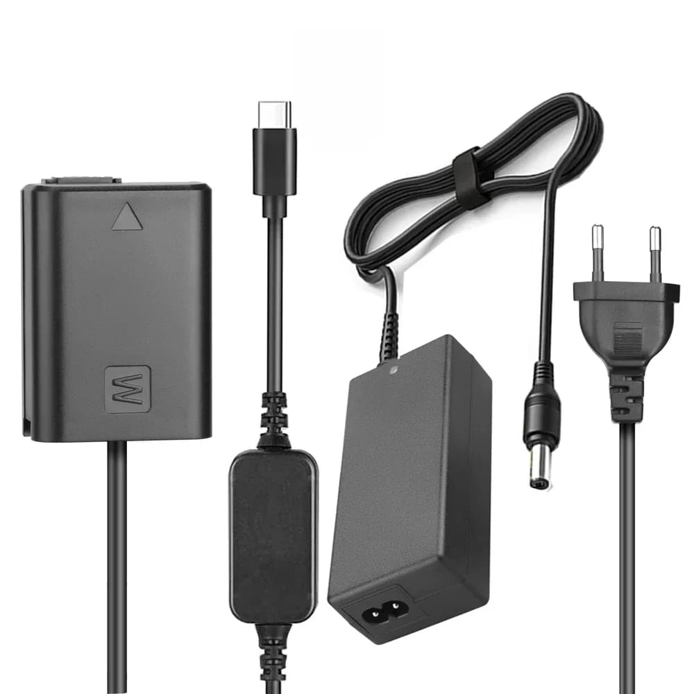 5 V USB-C NP-FW50 Dummy Batterij AC/DC Koppeling Power Adapter voor Sony Alpha 7 a7 a7S a7II a7R A3000 A5000 A6000 NEX5 NEX3 NEX