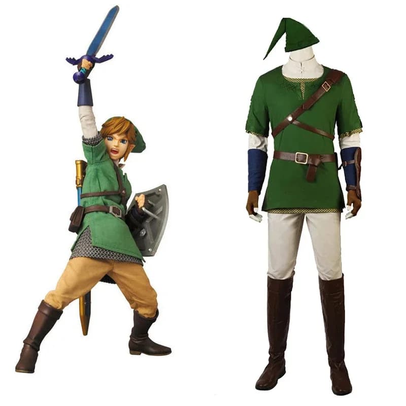 Game Twilight Princess Cosplay Kostuum Link Rollenspel Battle Uniform Halloween Party Vol Props Met Hoed Laarzen