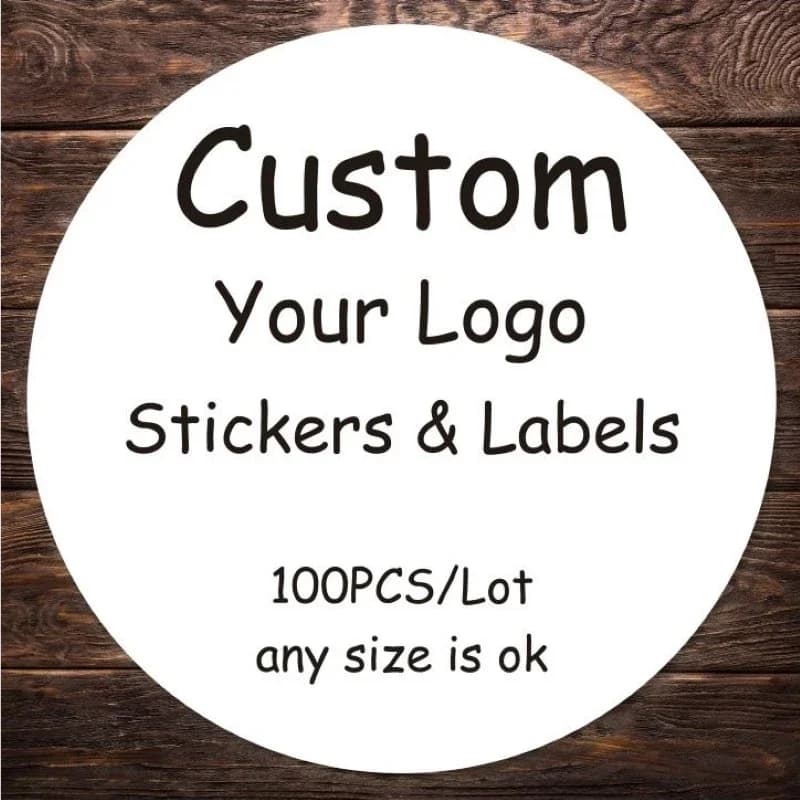 100 stuks aangepaste stickers logo dank u etiketten gepersonaliseerde stickers verpakking naam partij bruiloft verjaardag print uw eigen sticker