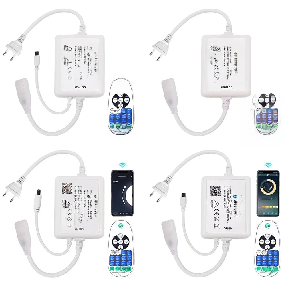 AC110V-220V Bluetooth WiFi APP LED Controller met 23key IR Afstandsbediening Voor Enkele Kleur COB Neon Strip Licht 750 W EU US UK AU Plug
