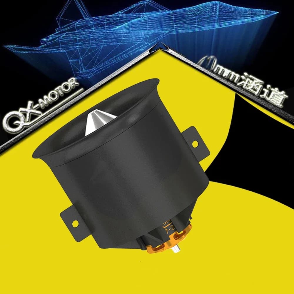 QX-Motor 70mm EDF 2200KV 12-Blade Fan Borstelloze Motor 6S 100A ESC Voor RC Vliegtuig model Drone Accessoires