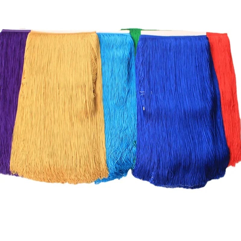 Groothandel 10 Meter 50 Cm Lange Kant Fringe Trim Kwastje Fringe Trimmen Voor Diy Latin Jurk Stadium Kleding Accessoires Kant lint