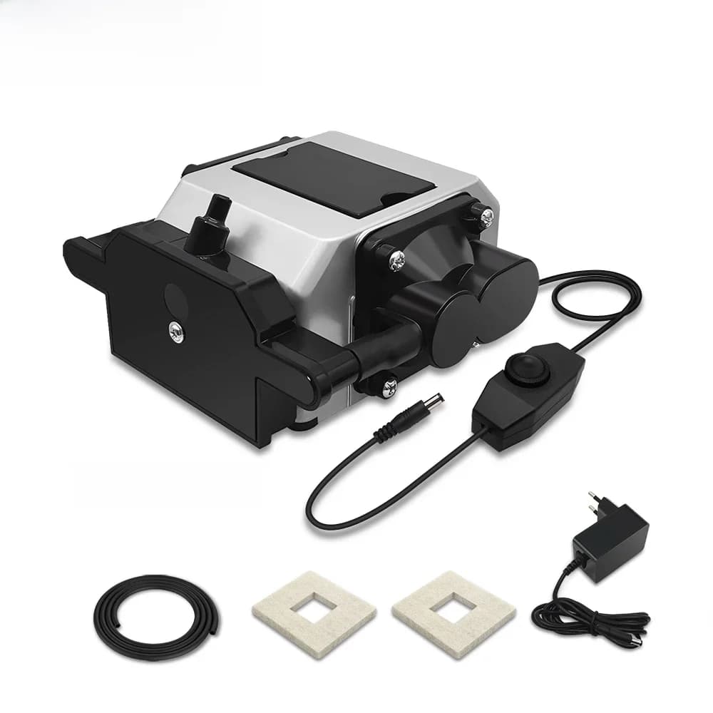 Laserboom Nieuwe 24V Elektromagnetische Luchtpomp Lagere Geluidscompressor Met Instelbare Luchtstroom Voor Laserkopluchthulp