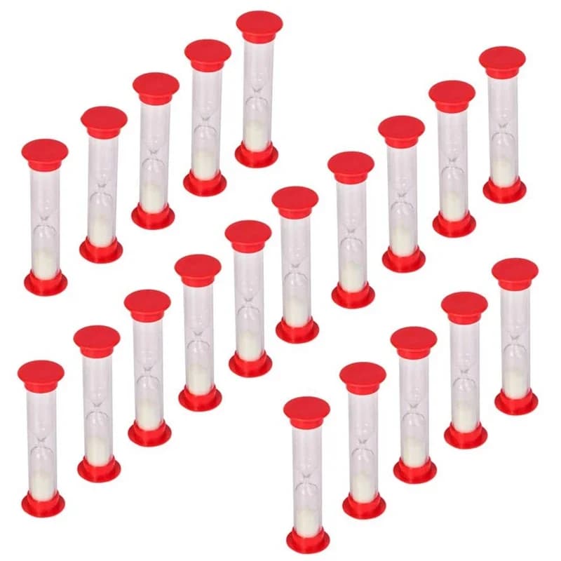 30 Sec Sand Timer Zandloper Zandloper Zandglas Klok Countdown Bulk Speelgoed Set Timers Kids Games Pack Van 20 (Wit Zand)