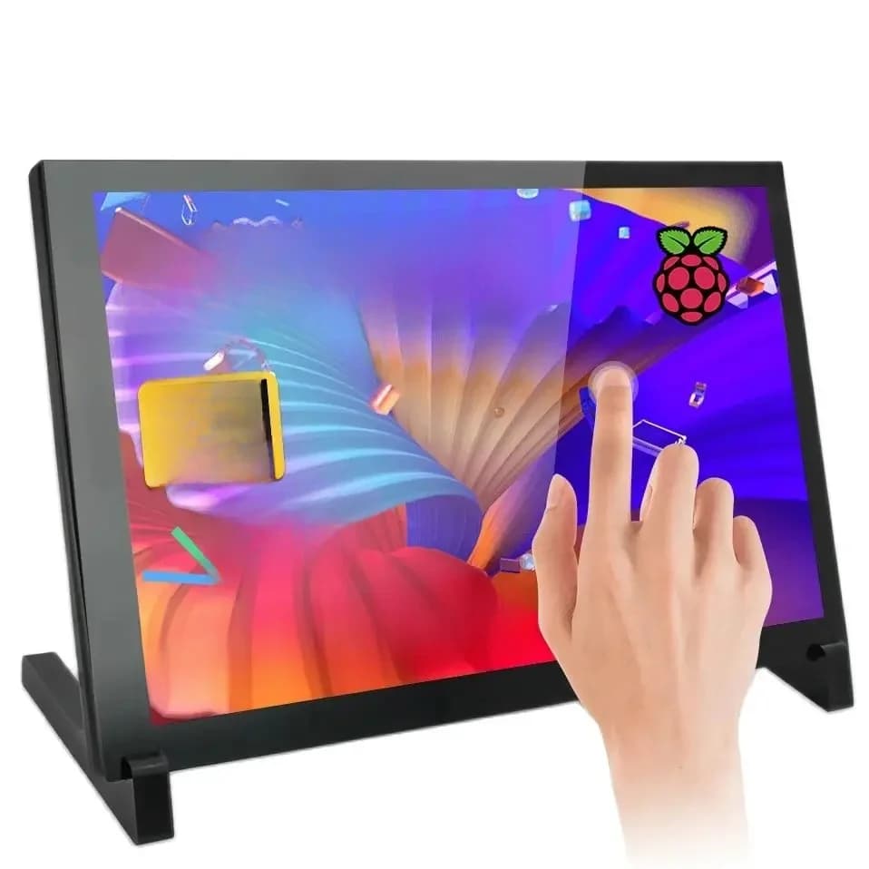 IPistBit 10.1 Inch Capacitief Touchscreen Draagbare Monitor 1280x800 IPS Display Voor Raspberry Pi Win 8/10 LCD-scherm met Case