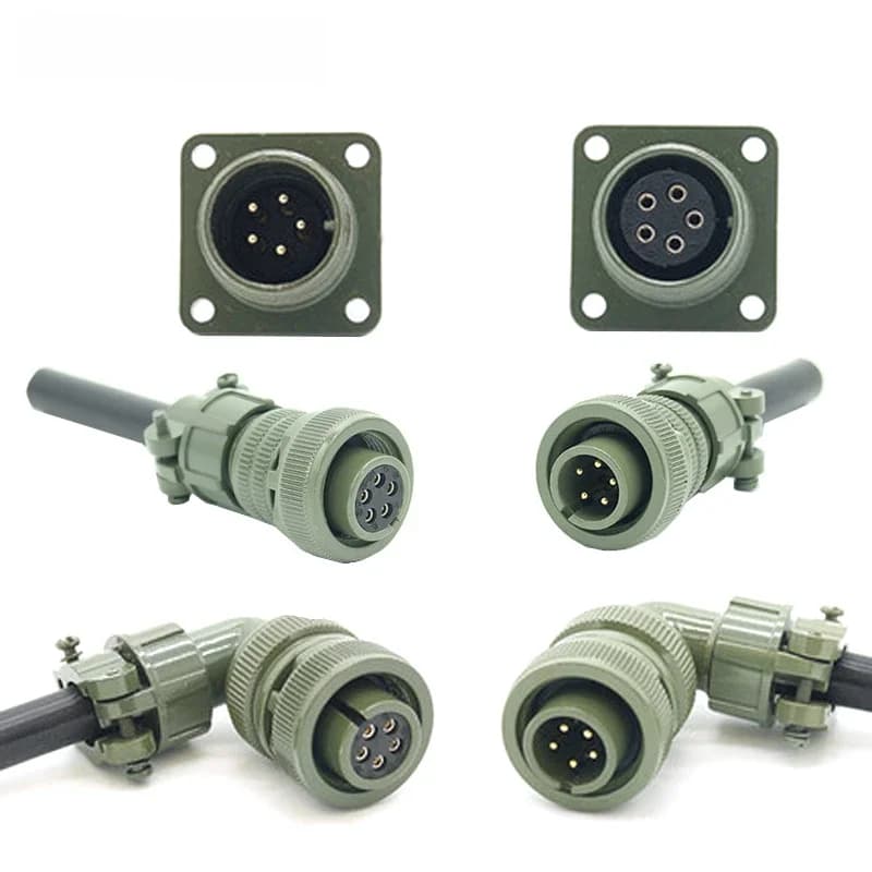 1/5 Sets 5 Pin MS5015 Serie Militaire Standaard Luchtvaart Man Vrouw Plug MS3106A-14S-5S/P Rechte Elleboog Connector MS5015 MS3102