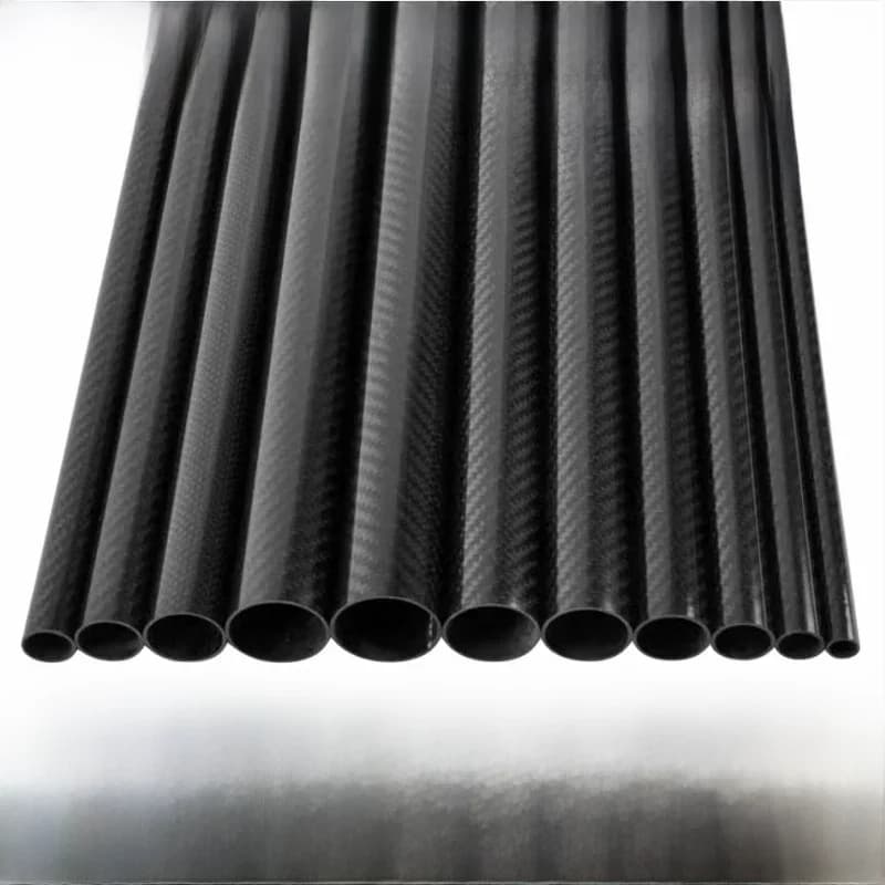 2 Stuks Lengte 1000Mm Effen Glossy 3K Full Koolstofvezel Buis Hoge Composiet Hardheid Diy Japan Materiaal Pijp Rc Vliegtuig Accessorie