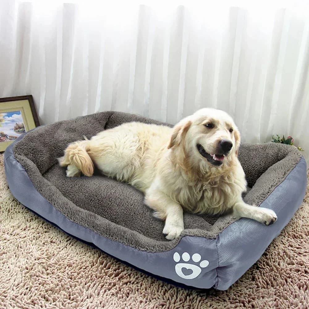 Huisdier Bank Hondenbed Zacht Fleece Warm Hondenhuis Waterdichte Bodem Voor Kleine Middelgrote Honden Katten Bedden Huis S-2XL