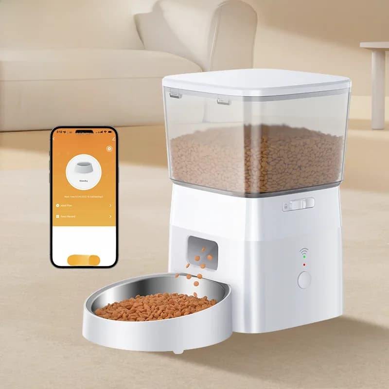 Rojeco Honden Feeder Automatische Slimme Huisdierenvoer Dispenser Voor Huisdieren Hond Kibble Dispenser Met Wifi Afstandsbediening