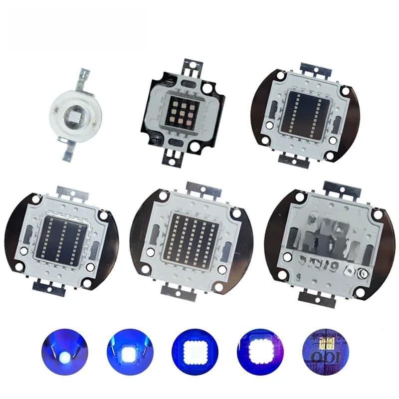 3W 5W 10W 20W 30W 50W 100W High Power Uv Led Diodes Chips ultra Violet 365nm 370nm 395nm 400nm Cob Lampjes Lamp