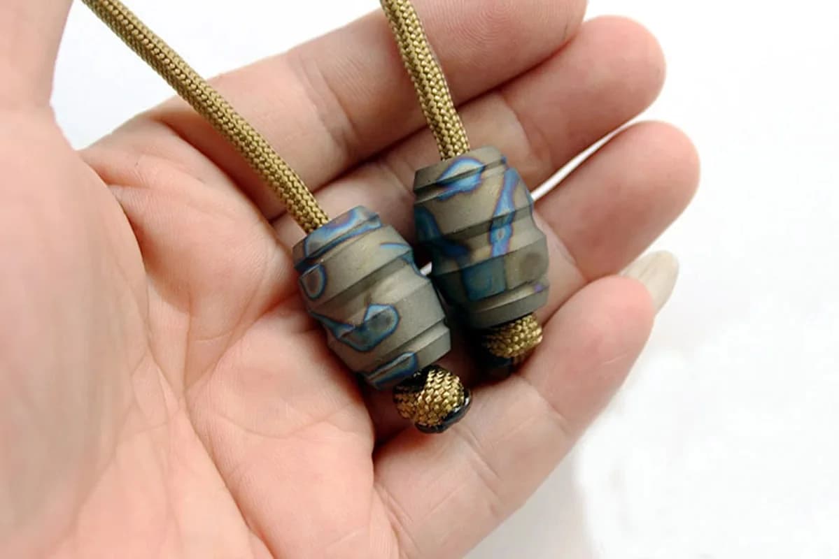 Nieuwe TC4 Titanium legering Begleri Knucklebone Fidget Toy Vinger Vaardigheidsoefening Paracord Stress Zorgkraal