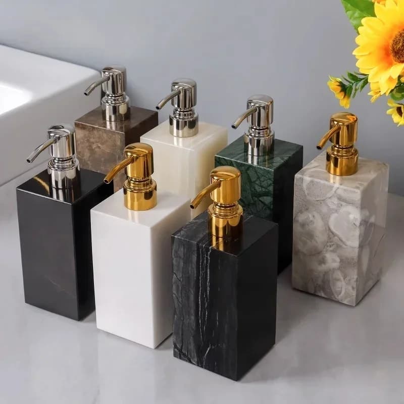 Creatieve Marmeren Schuimfles Badkamer Accessoires Shampoo Handdesinfecterend Dispenser Fles Gouden Druk Zeepdispenser Lotion Fles