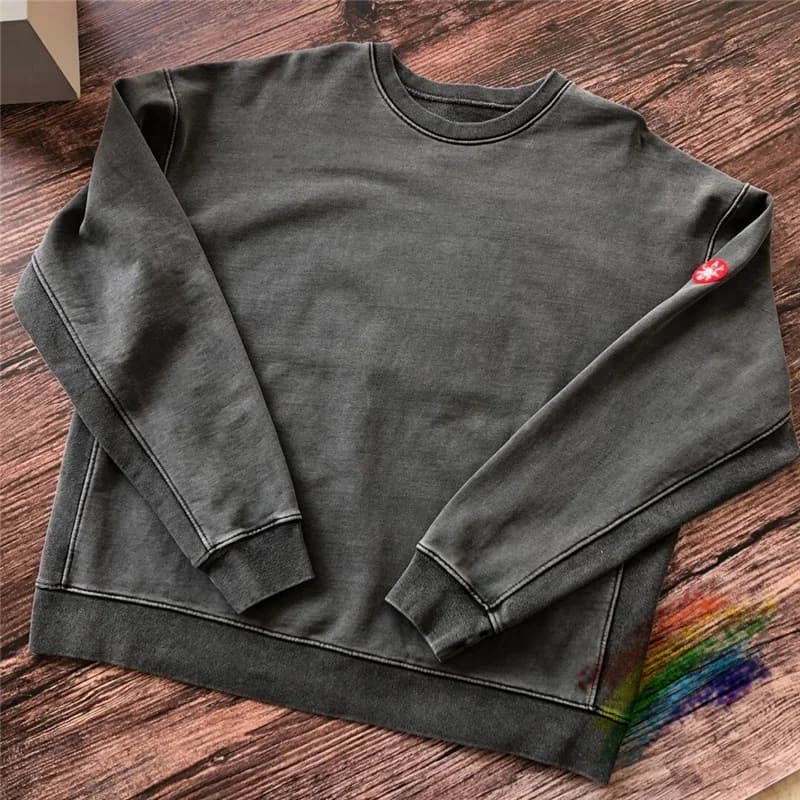 Dikke Batik Donkergrijs Cavempt C.E19AW Sweatshirts Crewneck Mannen Vrouw 1:1 Top Kwaliteit Wassen Cavempt Cav Empt Hoodie