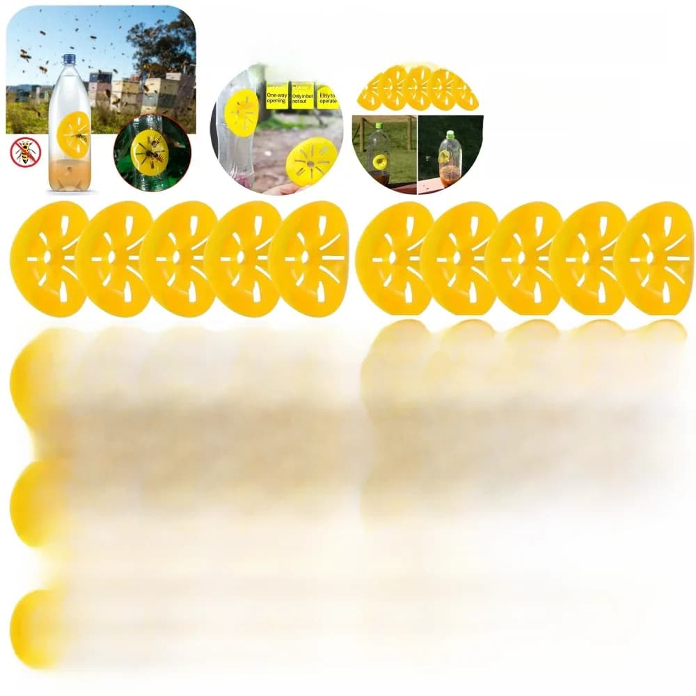 50-5 Stuks Herbruikbare Wesp Trap Insect Trechter Killer Bloem Bee Hornet Vanger Plastic Fles Wesp Vallen Tuin Ongediertebestrijding Tool