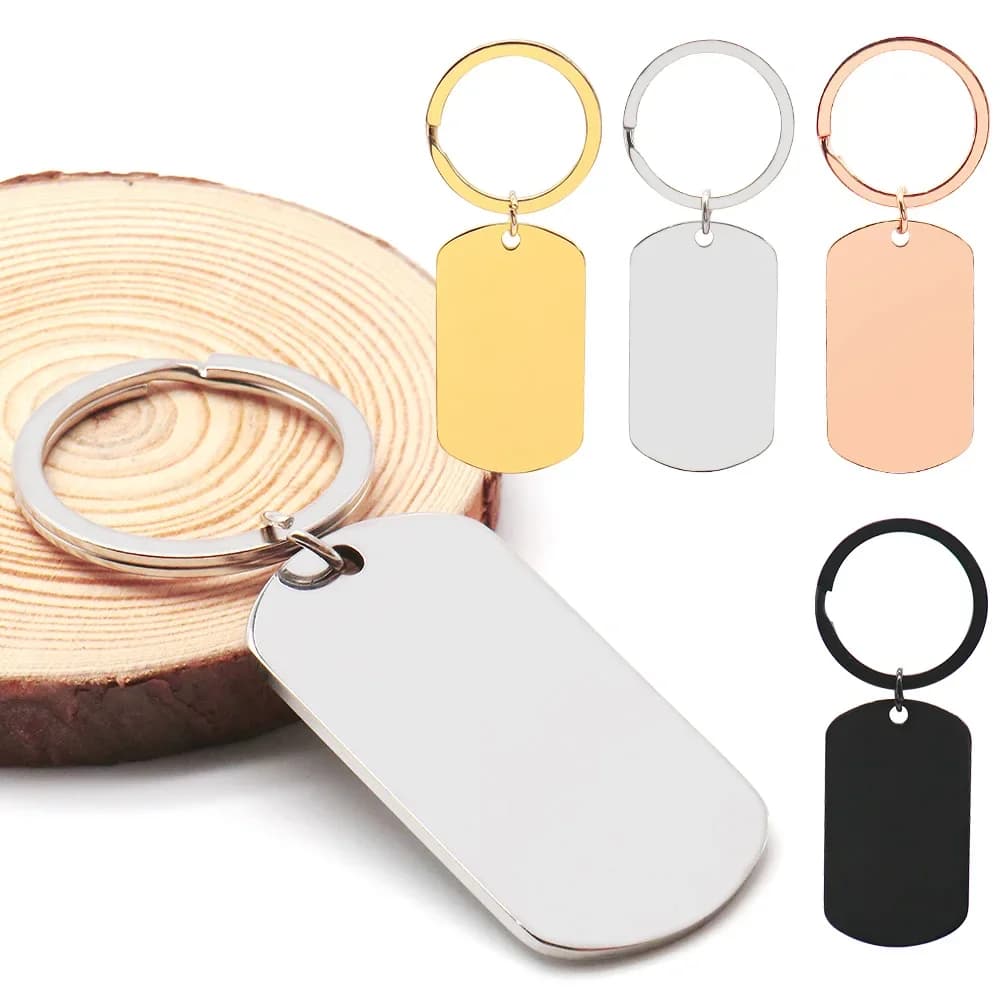 50Sets Hond Id Tags Rvs Rechthoek Blank Stempelen Hangers Militaire Soldaat Kaart Sieraden Maken DIY Necklacer Sleutelhanger