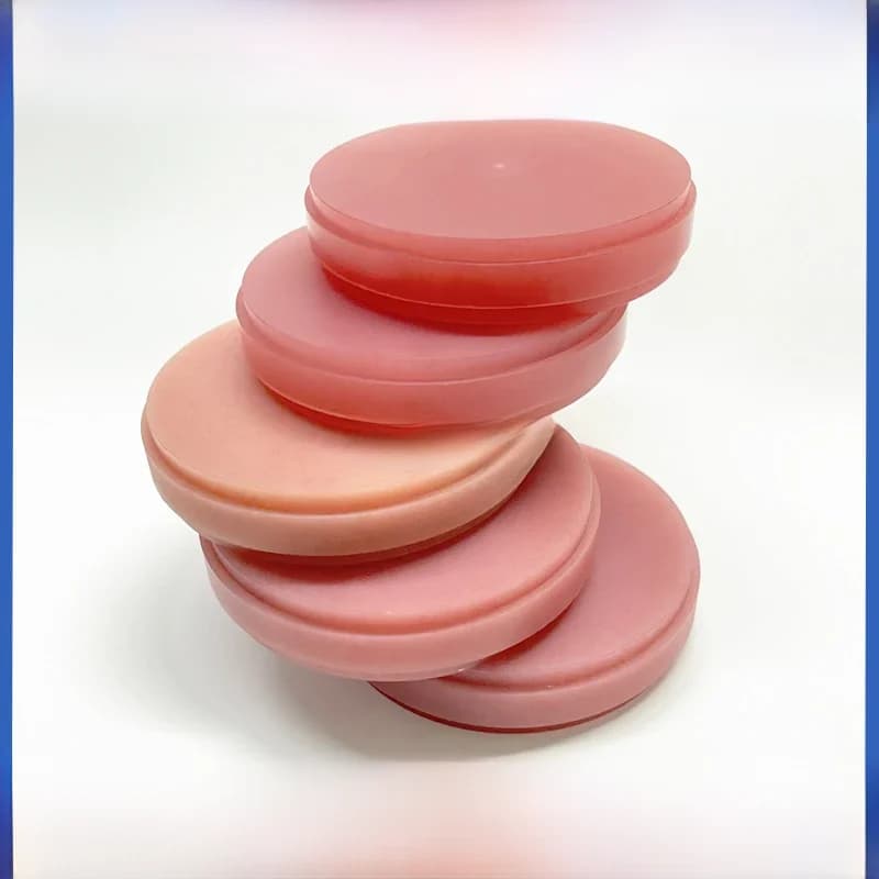 Roze Kleur 2S 3S 2ST 3ST Monolaag Frezen PMMA Disc Tandheelkundige Acryl Rose Hars Leeg 98mm CAD CAM PMMA Blok Prothese Verbruiksartikelen