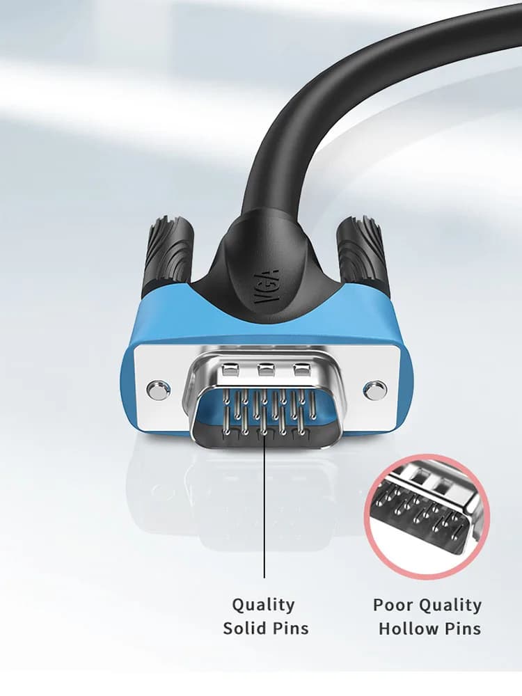 VGA-kabel 1,5m 2m 3m mannelijke naar mannelijke kabel 1080P kabel 15-pins snoer gevlochten afscherming voor computermonitor projector VGA-kabel