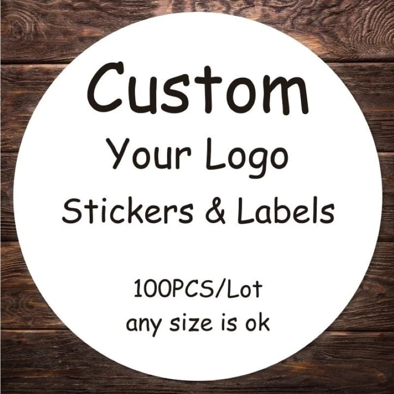 100 stuks aangepaste stickers logo dank u etiketten gepersonaliseerde stickers verpakking naam partij bruiloft verjaardag print uw eigen sticker
