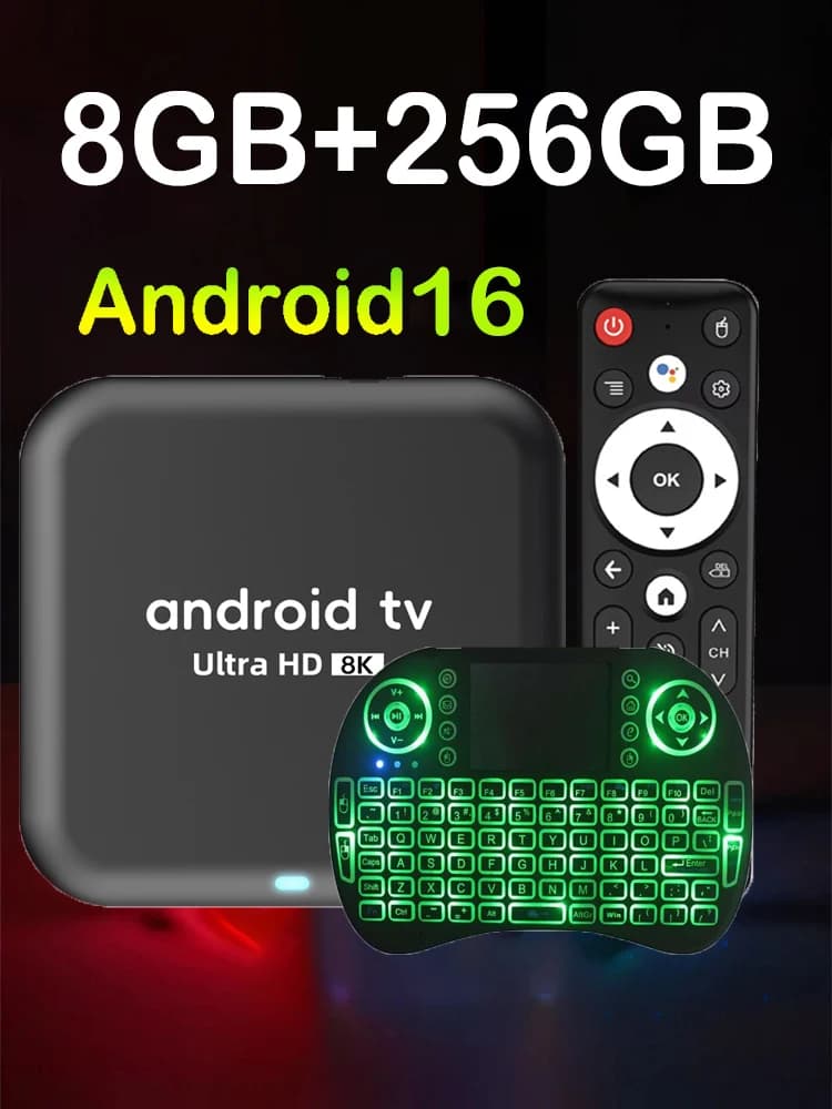 YOZHIXU RK3518 Smart TV Box Q18 Android 16 Set Top Box Google Assistent BT6.0 Dual Wifi 5G Netflix 8GB 128GB 256GB mediaspeler