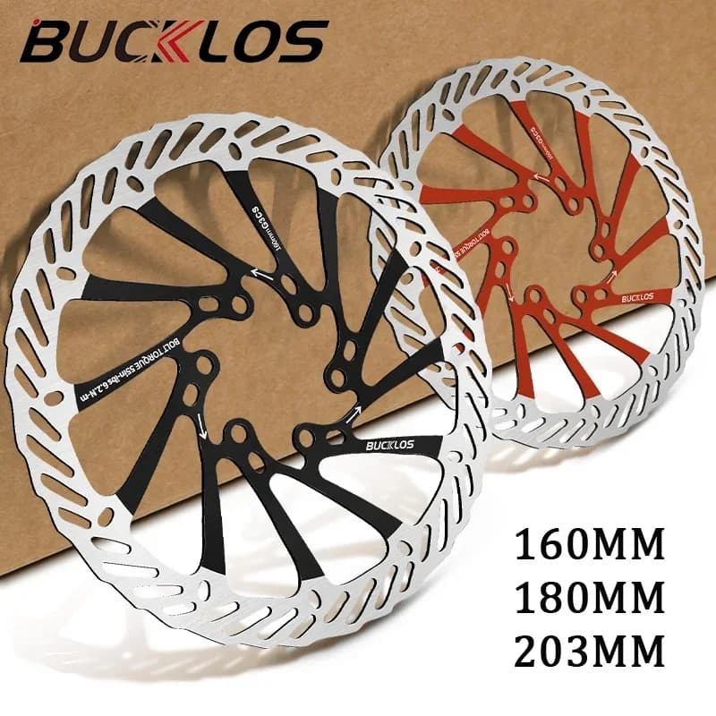 BUCKLOS Ultralight MTB Bike Hydraulische Schijfremrotor 160/180/203mm Mountain Road Racing Fiets Remschijf met 6 Gratis Bouten