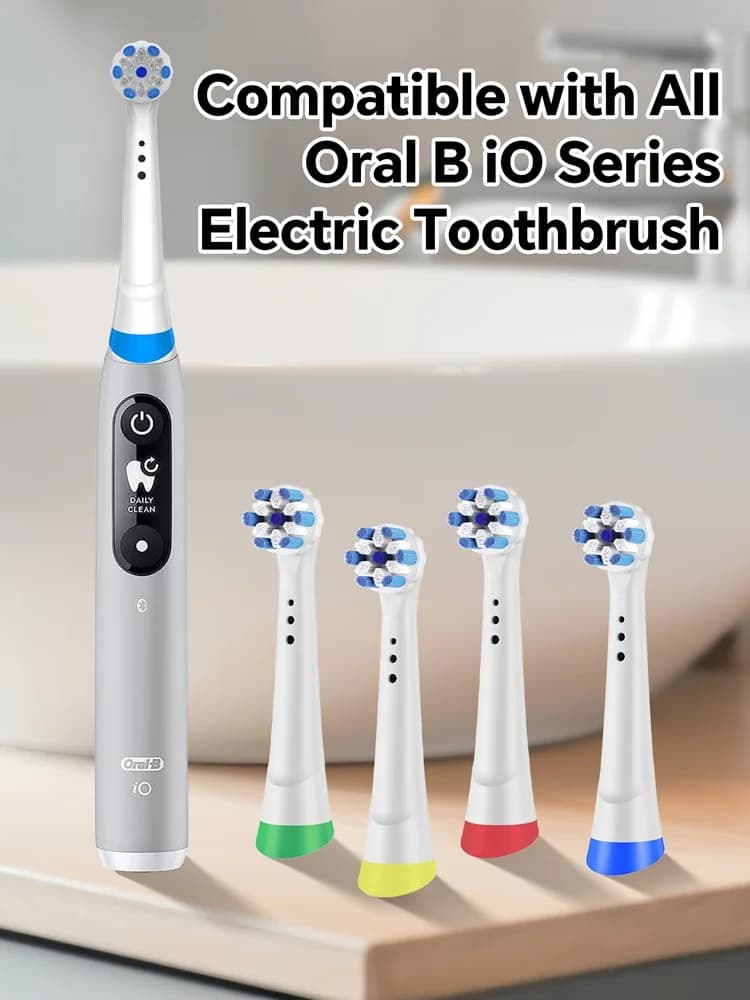 4/8/12-pack compatibel met Oral B iO-serie elektrische tandenborstel vervangende opzetborstels, tandenborstelkop voor iO 2/3/4/5/6/7/8