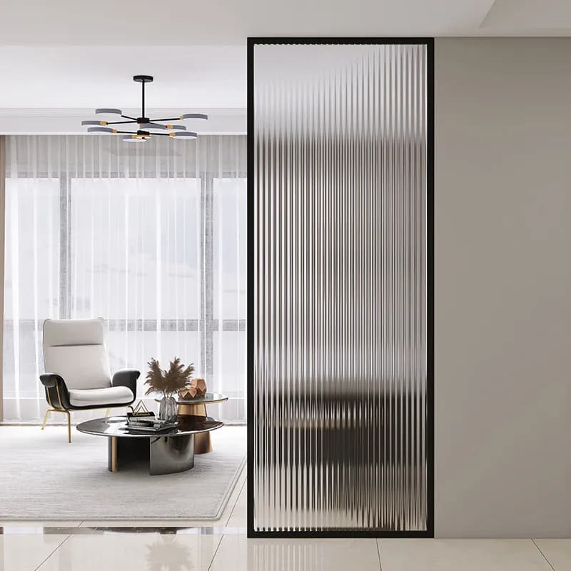 Changhong glazen scheidingswand smeedijzeren scherm roestvrij staal moderne eenvoudige Chinese woonkamer entree badkamer schild decorat